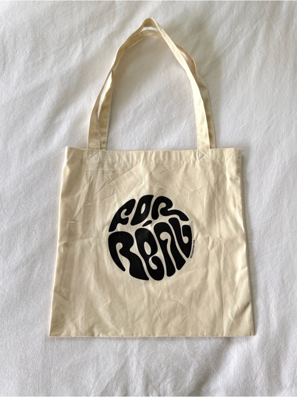 Realisation Par Vintage Cream Canvas Tote Bag